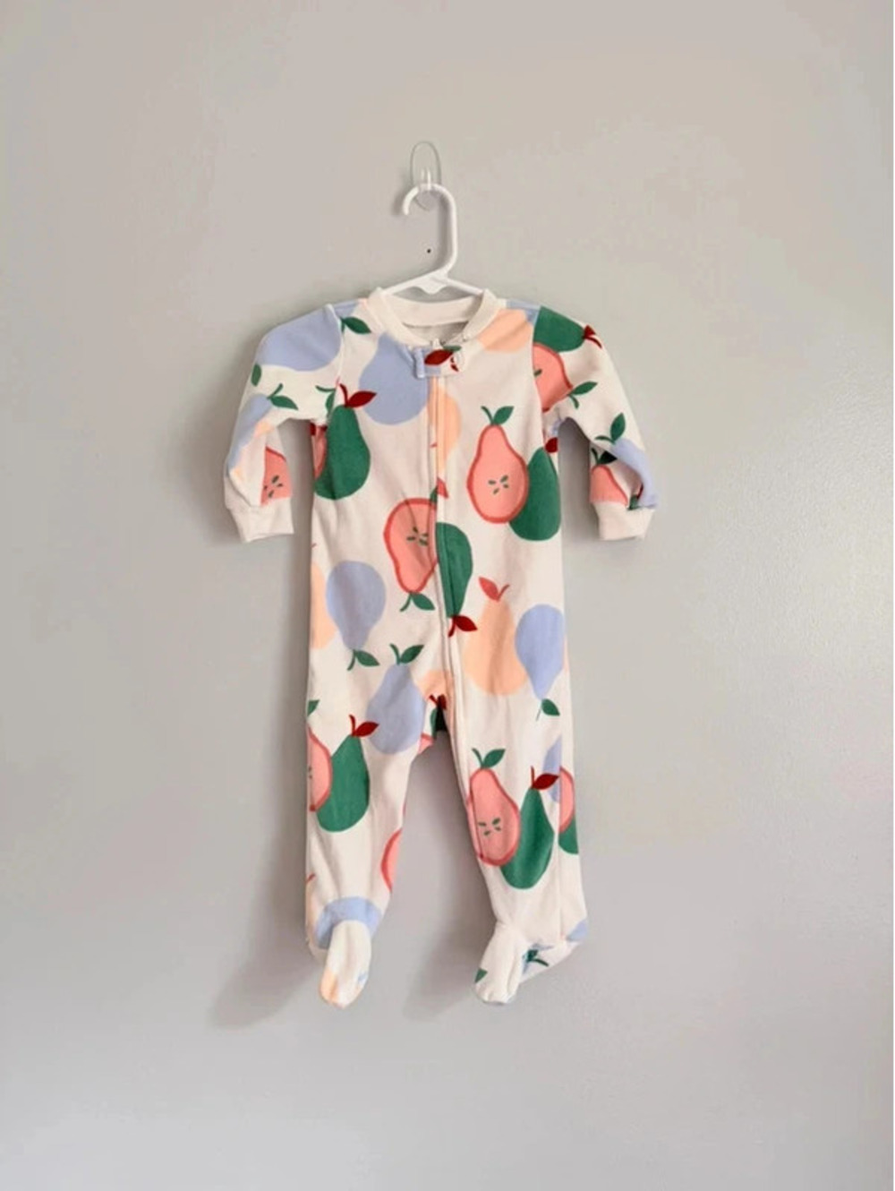 Carter’s Fruit Print Fleece Sleeper 9M VGUC